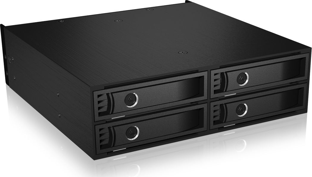 Tray rack disqesh Icy Box IB-2242U2K, 4x 2.5" U.2 NVMe SATA SAS, Mini SAS SFF-8643, i zi