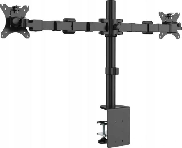 Mbajtëse tavoline për monitorë Ergosolid NF12, për 2 monitorë 10"-30", VESA 75/100, e zezë