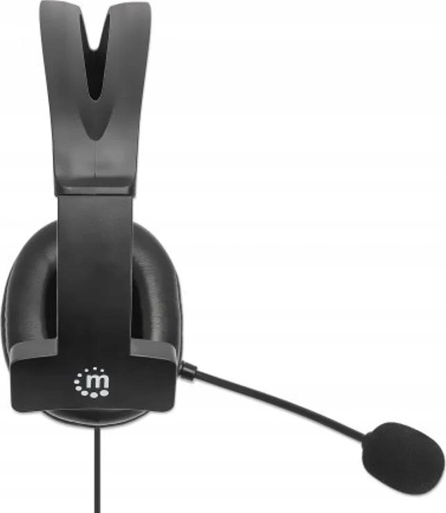 Kufje me mikrofon Manhattan 180849, mono, USB, të zeza