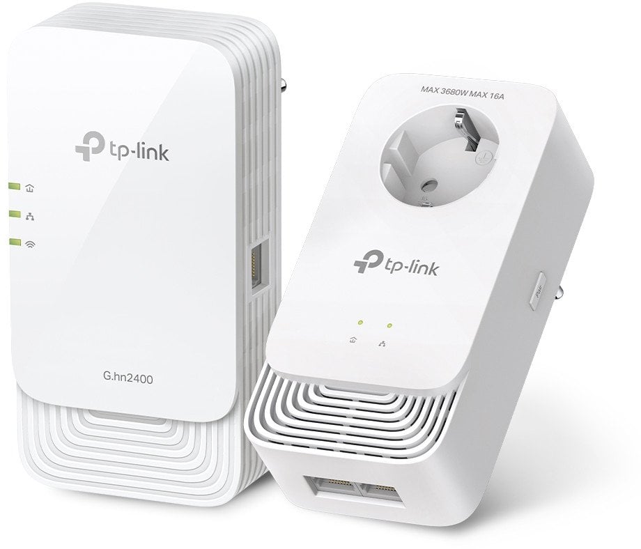 Adapter powerline TP-Link G.hn2400 AX1800, Wi-Fi 6, Gigabit Ethernet, i bardhë