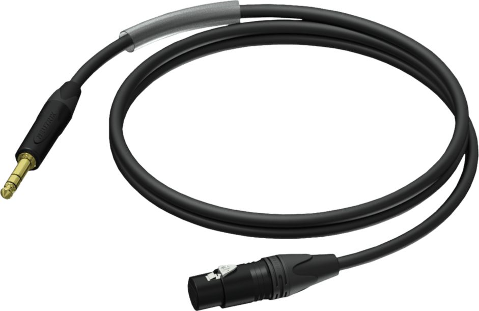 Kabllo audio Procab PRA723, Jack 3.5mm në XLR, 1.5m, e zezë
