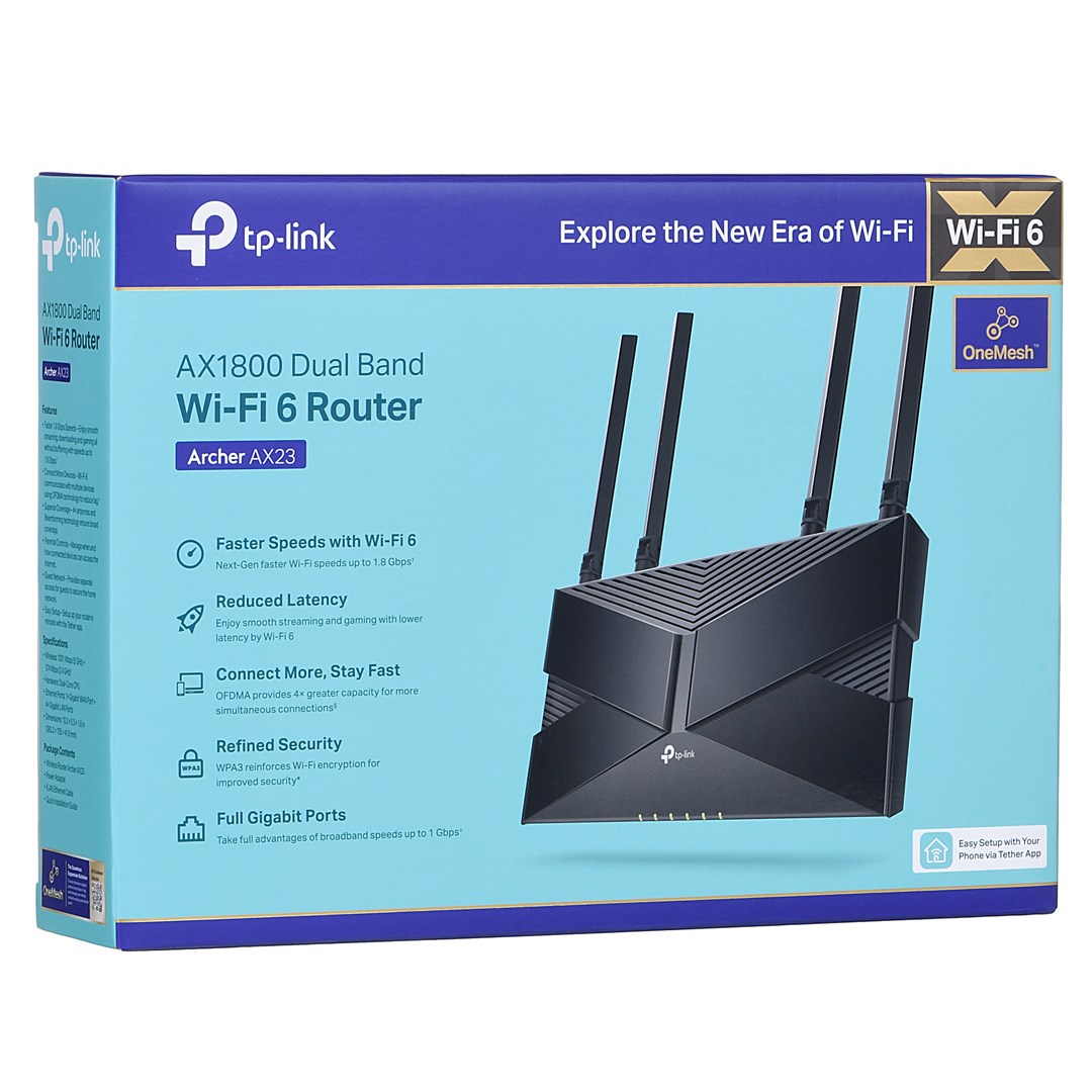 Router TP-Link Archer AX23, Wi-Fi 6, Dual Band AX1800, i zi