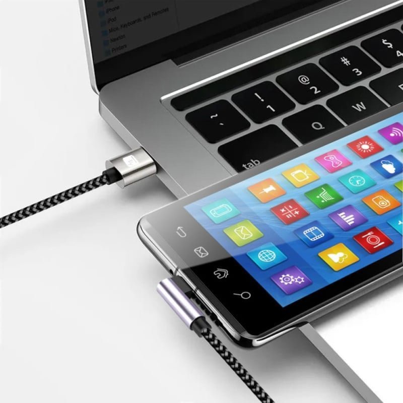 Kabllo USB Techly ICOC MU2CC9-010-AL, USB-C, 1m, gri e zezë