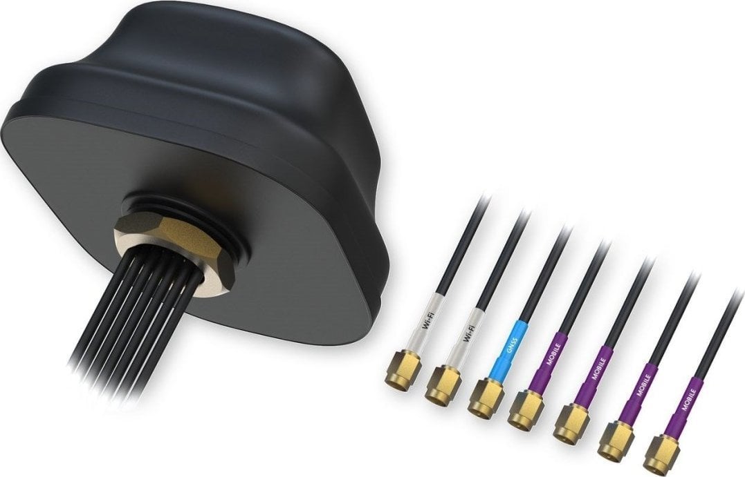 Antena Teltonika Networks PR1KC640, 5G Combo MIMO, GPS/GNSS WiFi, e bardhë