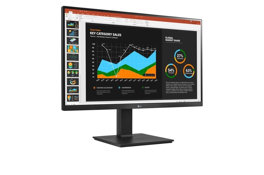 Monitor LG 27BQ75QB-B, 27", QHD, e zezë