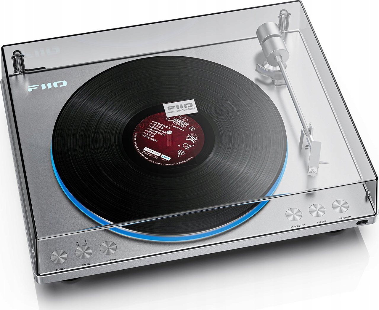 Gramafon FiiO TT13, automatik, me paraforcues phono, argjend