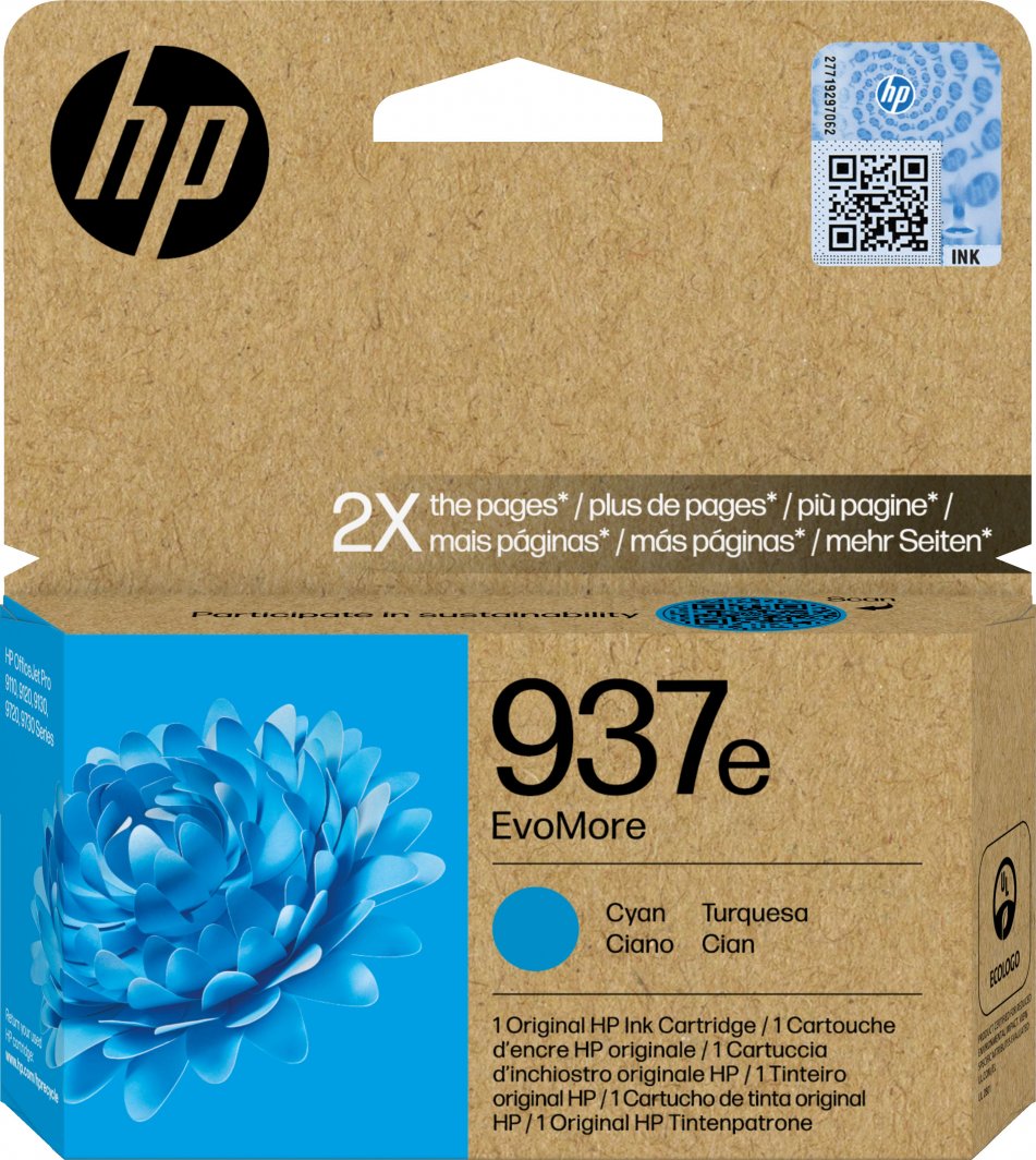 Ngjyrë HP INC Atrament HP 937e EvoMore, e kaltër