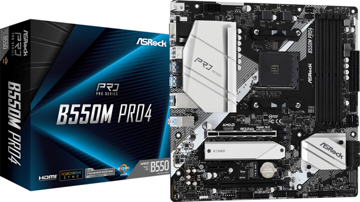 Pllakë amë ASRock B550M Pro4 - AMD B550