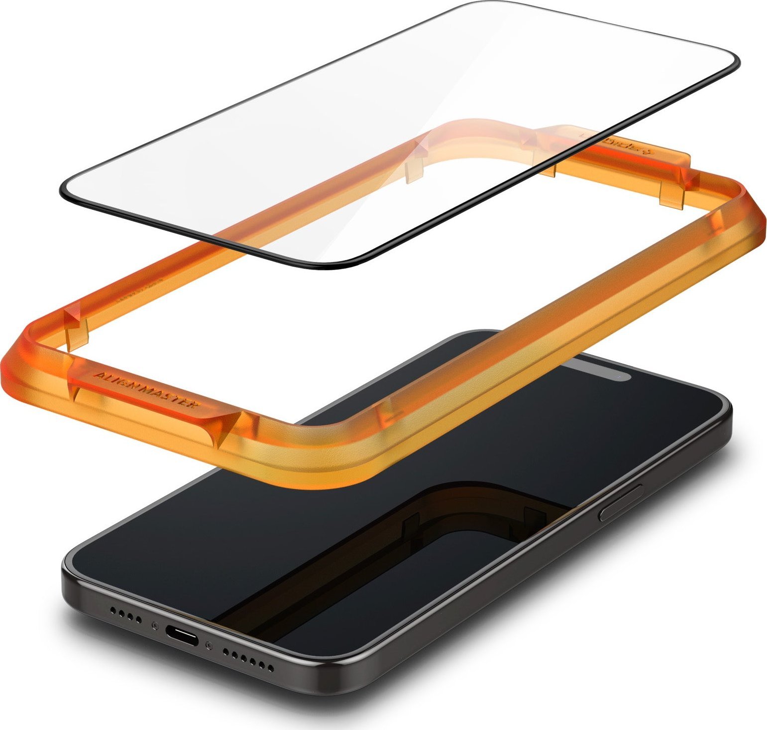 Заштита за екран Spigen Glass tR AlignMaster, 2 парчиња, за iPhone 15 Plus, транспарентна