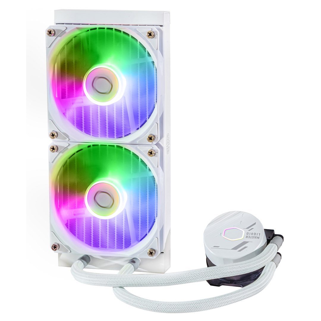 Ftohës me ujë Cooler Master MasterLiquid 240L Core ARGB, 12 cm, i bardhë