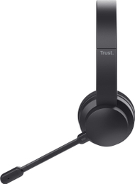 Kufje Trust Ayda, me dhe pa kabllo, Bluetooth, USB C, të zeza