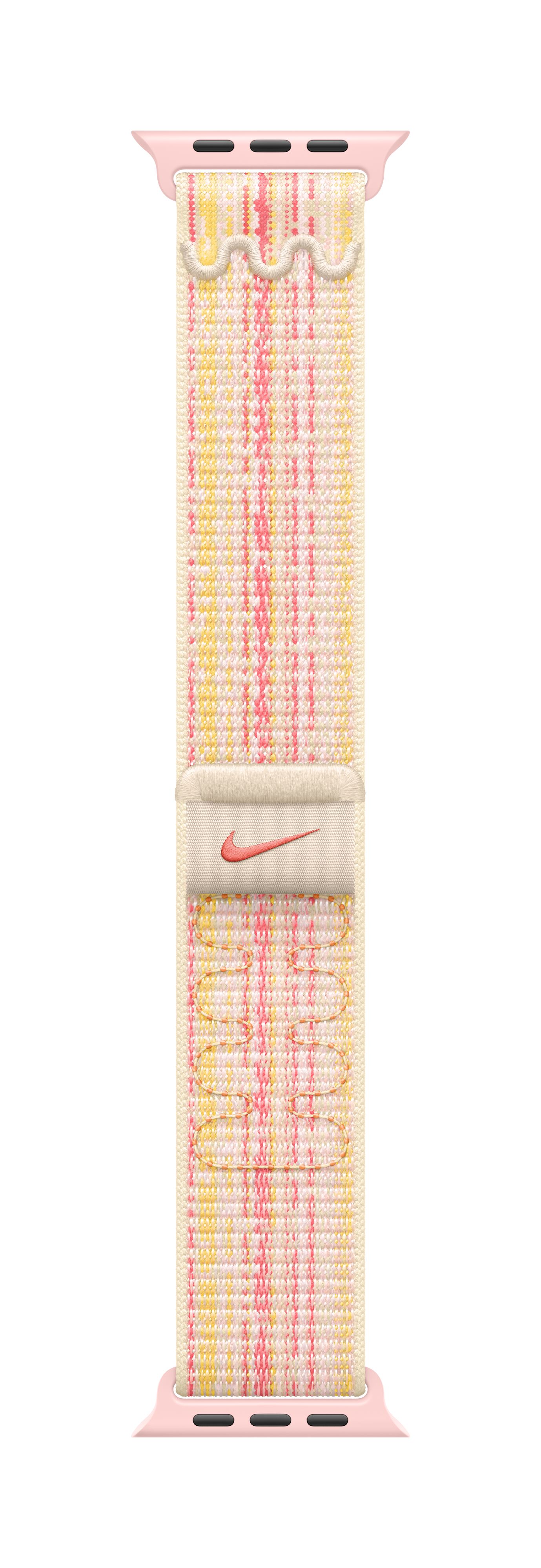 Apple Watch 45mm Nike Band, Starlight/Pink Nike Sport Loop