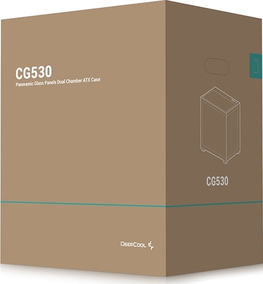 Kuti kompjuteri DeepCool CG530, MIDI Tower, xham i temperuar, e zezë