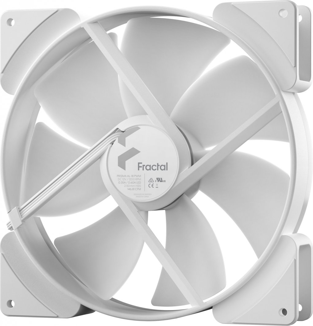 Ftohës Fractal Design Prisma AL-18 PWM (FD-FAN-PRI-AL18-PWM-WT), 180 mm