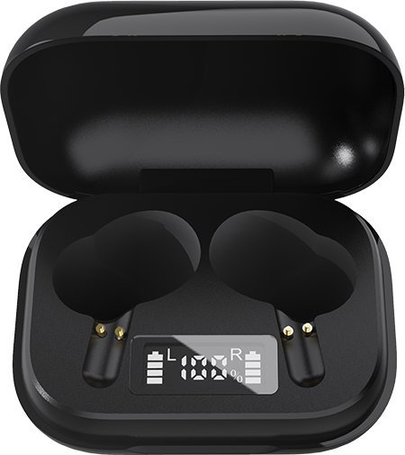 Kufje wireless Denver TWE-38, Bluetooth, me mikrofon, të zeza