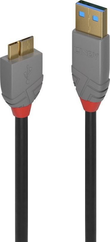Kabllo USB Lindy USB-A - micro-B 36766, 1 m, e zezë