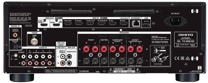 Marrës AV Onkyo TX-NR6100, i zi
