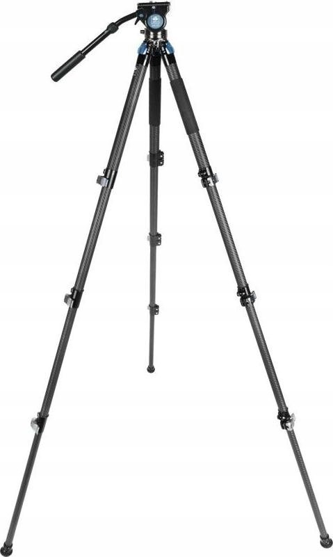 Tripod fotografik SIRUI Landscape me kokë video VH-10, fibër karboni, kapacitet 18 kg, i zi