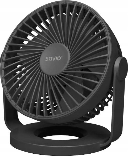 Ventilator tavoline Savio AD-01, USB-C, bateri 1200 mAh, i bardhë