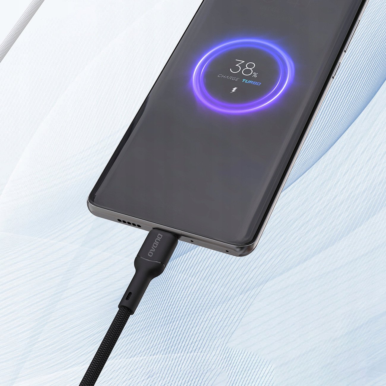 Kabllo USB Dudao L9T, USB A në USB C, 1m, 5A, e zezë