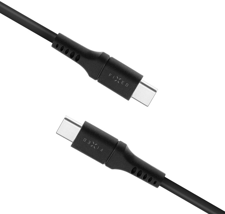 Kabllo e të dhënave dhe për karikim FIXED USB-C - USB-C, USB 2.0, PD 60W, 2m, e zezë