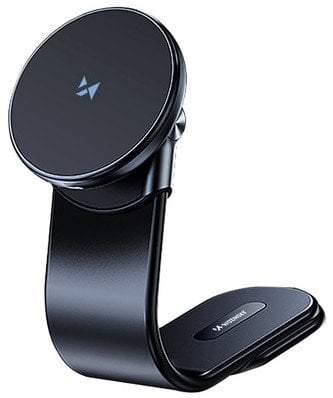 Mbajtës magnetik për veturë Wozinsky WCZ2Y2S, karikues pa tela MagSafe 15W, me adaptor për makinë, i zi
