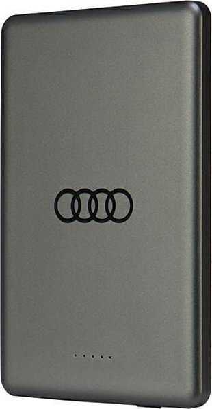 Power bank Audi AU-MWPB50, 5000mAh, karikim wireless 15W MagSafe, gri