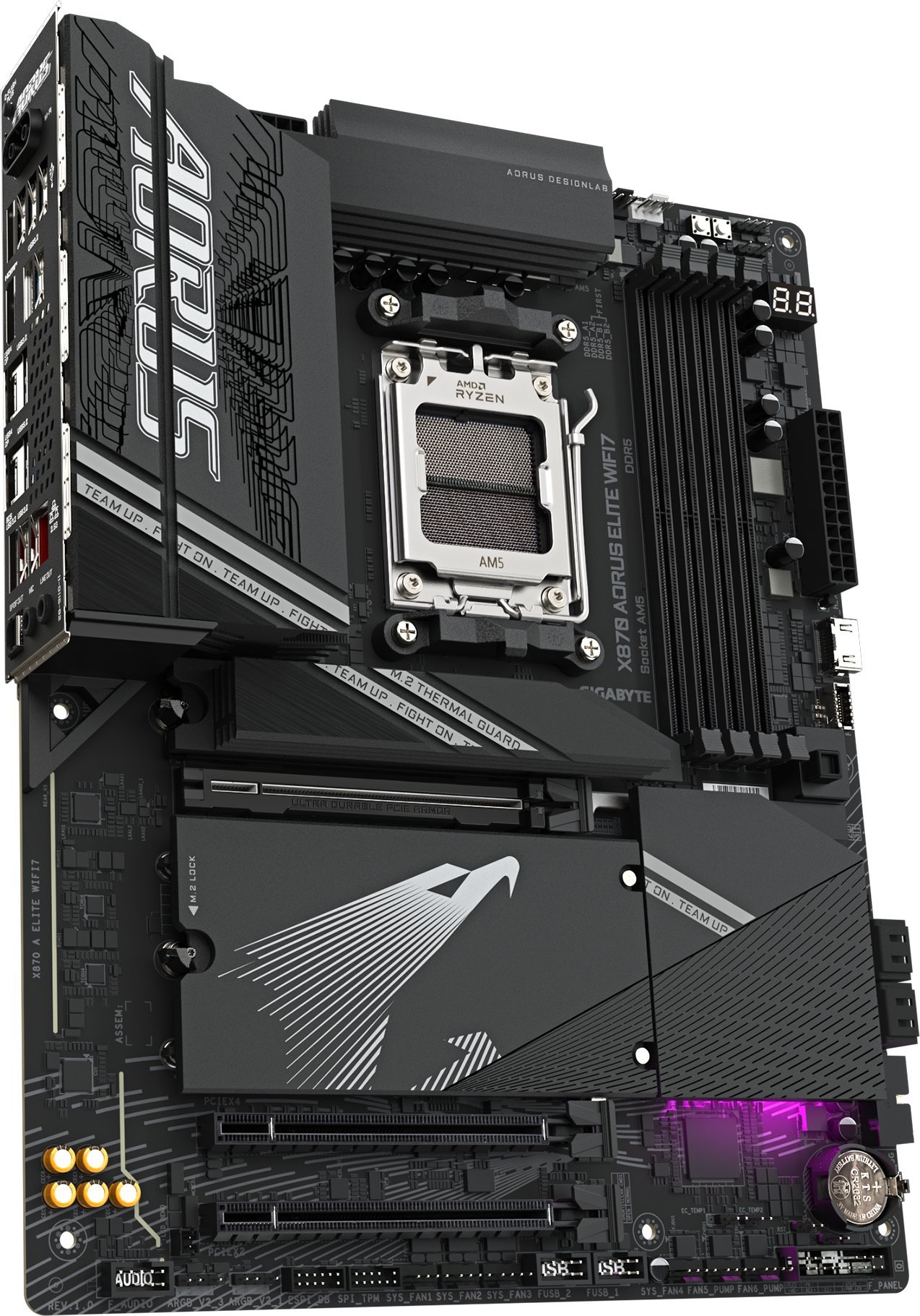 Pllakë amë GIGABYTE X870 AORUS ELITE WIFI7, DDR5, Wi Fi 7, e zezë