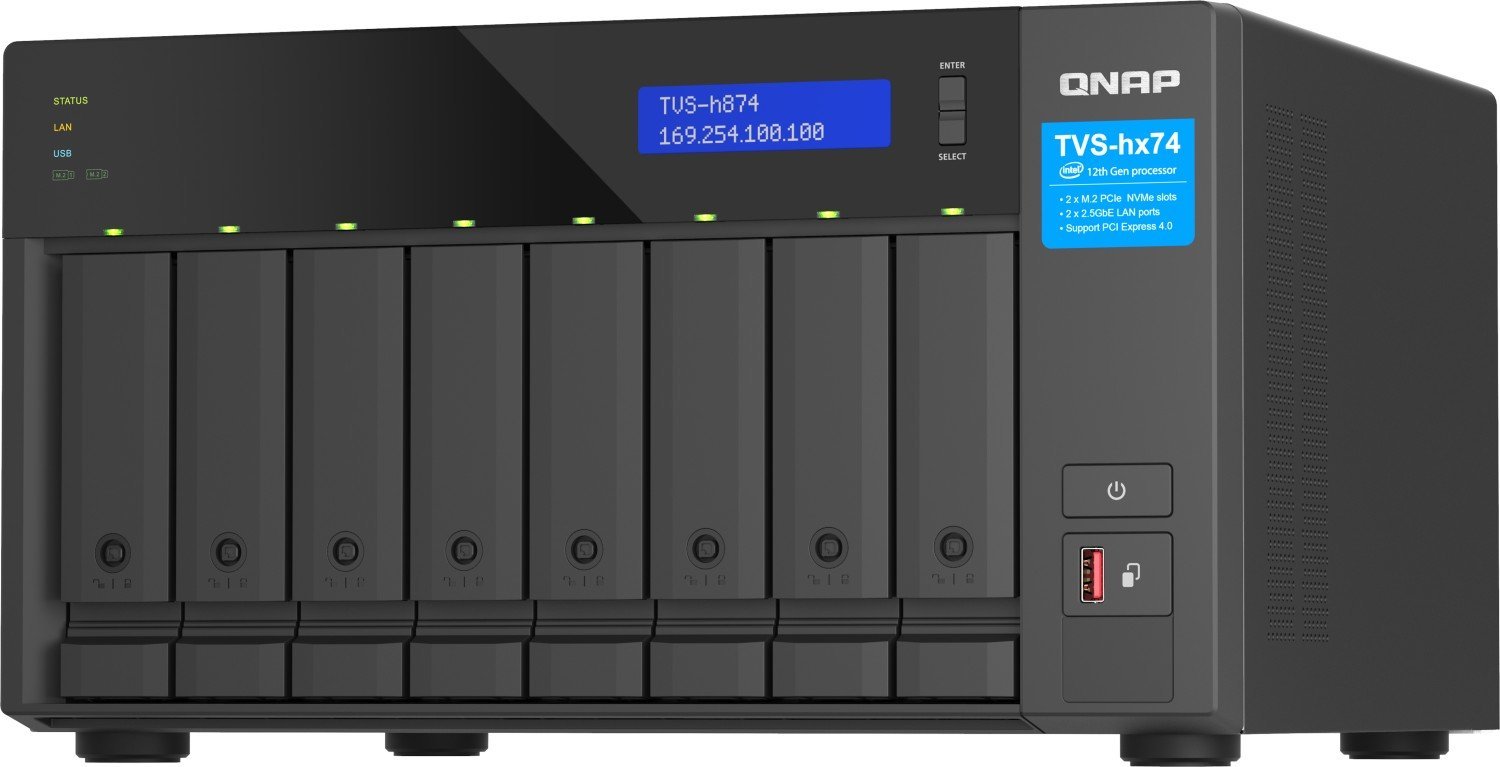 NAS server Qnap TVS-h874-i5-32G, Intel Core i5, 32GB RAM, gri