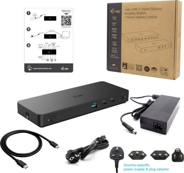 Docking station I-TEC C31TRIPLEDOCKPDPRO2, USB-C, Power Delivery 100W, i zi