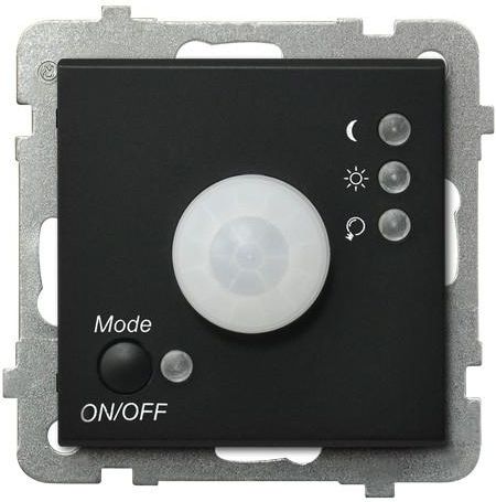 Senzor lëvizjeje Ospel Sonata ŁP-16R/m/33, elektronik, 230V, metalik i zi