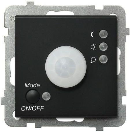 Senzor lëvizjeje Ospel Sonata ŁP-16R/m/33, elektronik, 230V, metalik i zi