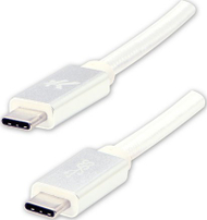 Kabllo USB C Logo USB C në USB C, 1 m, 5 Gb/s, e bardhë
