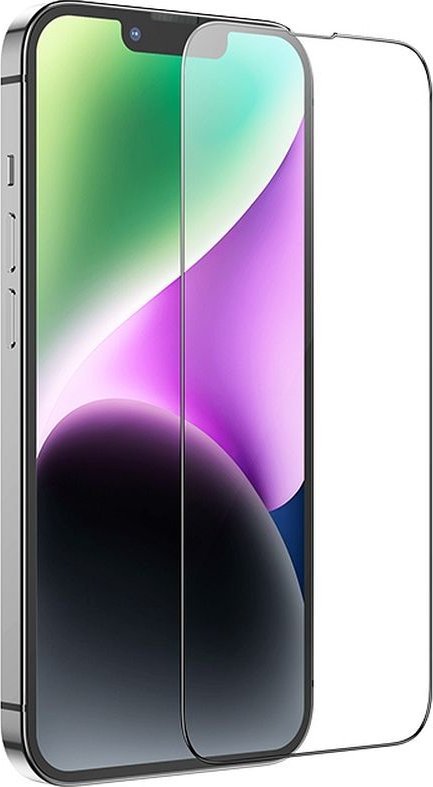 Xham mbrojtës Hoco HD 5D, set 10 copë, për iPhone 13 13 Pro 14 16e, kornizë e zezë