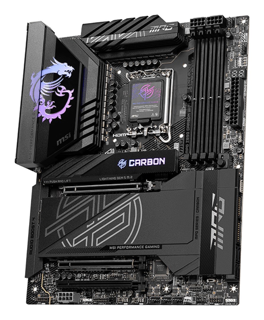 Pllakë amë MSI MPG Z890 CARBON WIFI, Intel Z890, LGA 1851, DDR5, ATX, e zezë