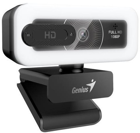 Webkamera Genius FaceCam Light, Full HD 1080p, dritë LED, me mikrofon, e zezë