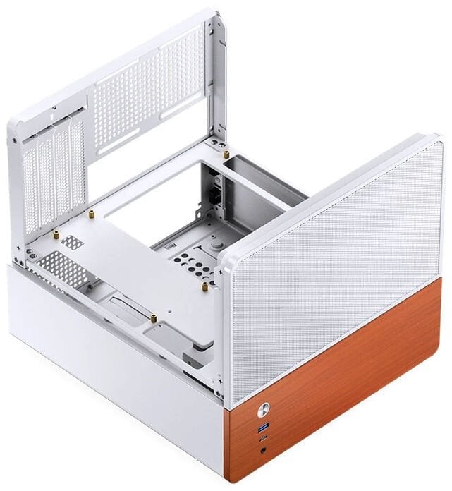 Kuti kompjuteri Jonsbo V12, Micro ATX, panoramike mini tower, e bardhë