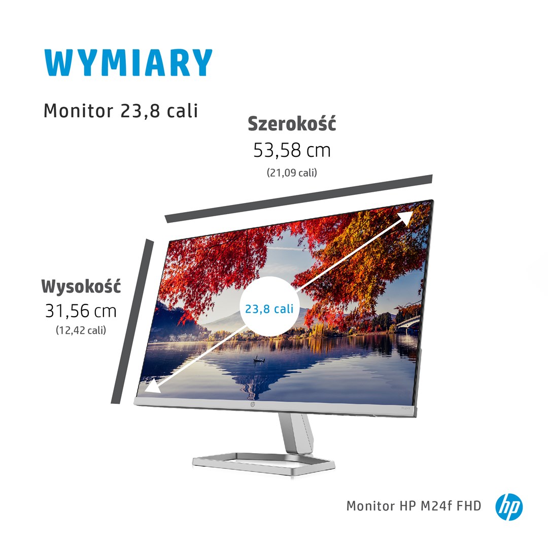 Monitor HP M24f FHD, 23.8", 1920 x 1080, Full HD, 75 Hz, i zi