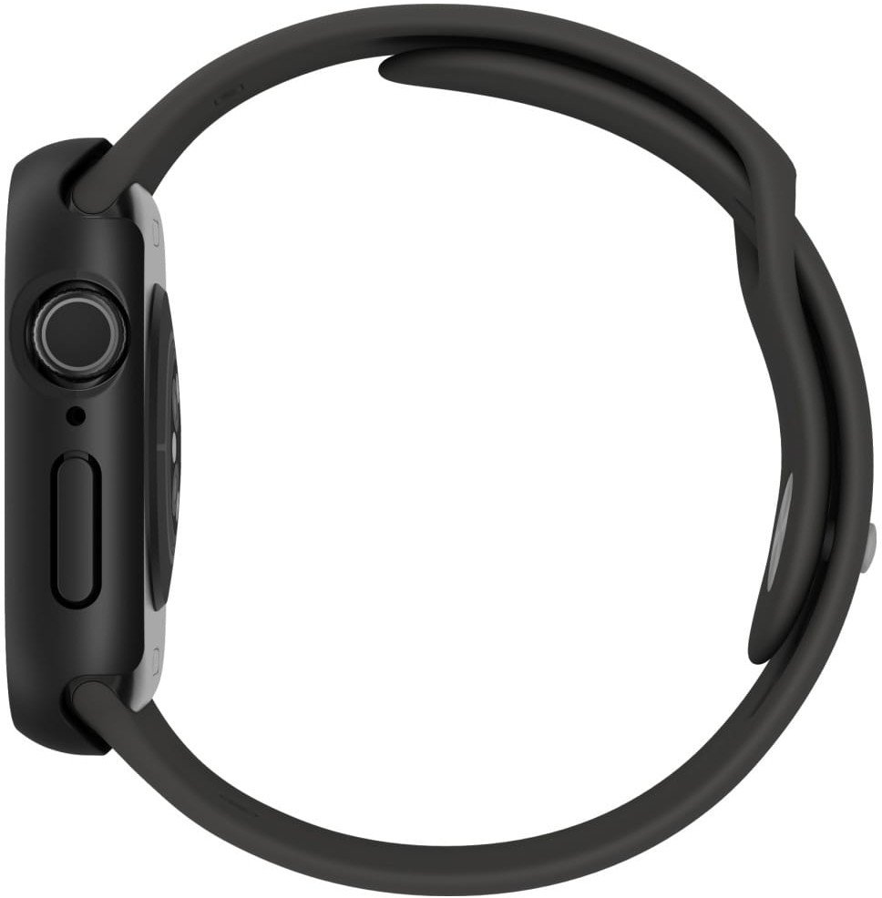 Mbulesë Uniq Nautic për Apple Watch 42mm, mbrojtëse plastike me xham, e zezë