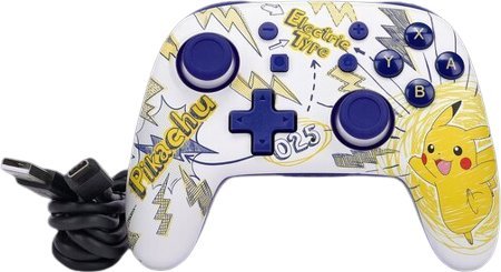 Kontroller PowerA Nano Enhanced Pikachu School Days, wireless / me kabllo, shumëngjyrësh