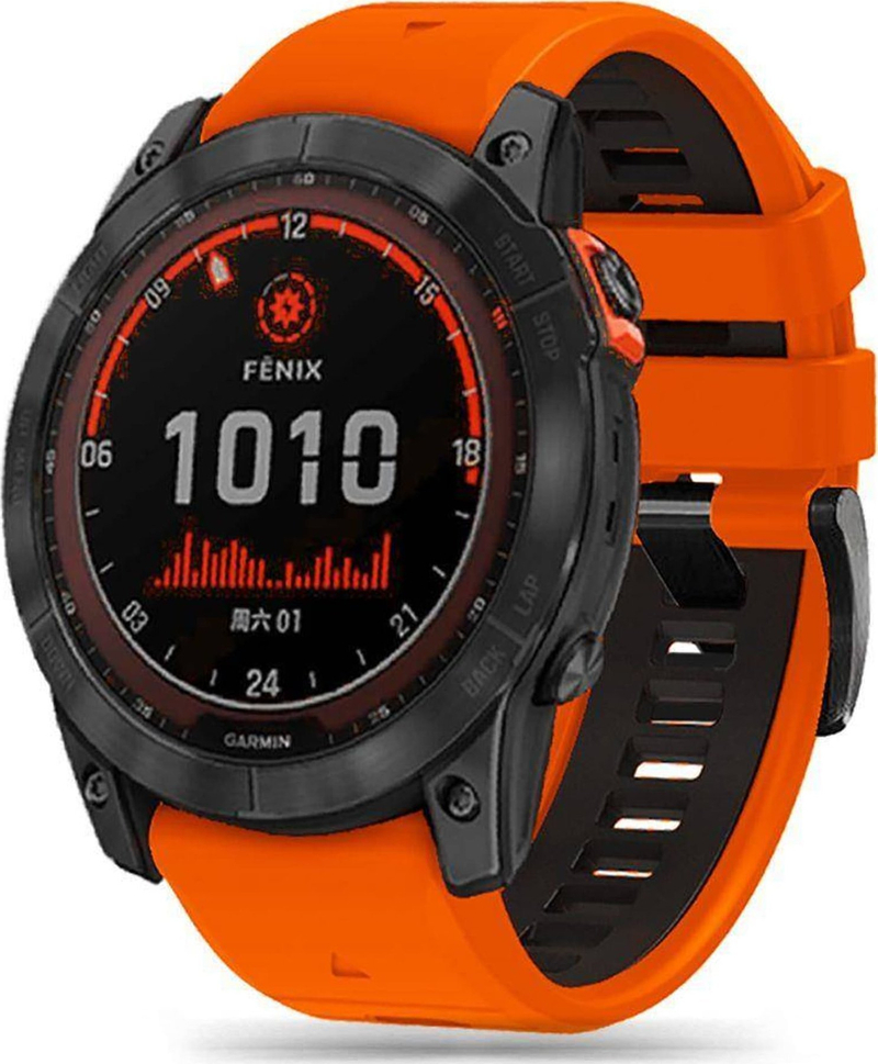 Rrip ore Tech-Protect Iconband Pro për Garmin Fenix 3 5X 3H, TPU, portokalli e zezë