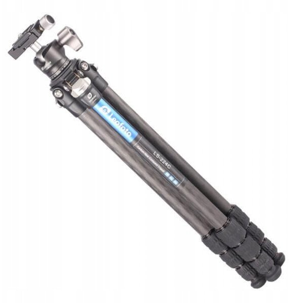 Tripod karboni Leofoto Ranger LS-224C me kokë sferike LH-25, fibër karboni, i zi