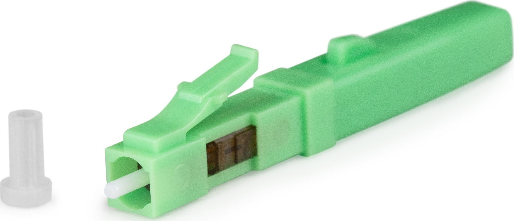 Konektor fibër optike Digitus LC APC, FO Fast Connector, set 10 copë, i gjelbër