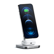 Karikues wireless Satechi Aluminiuem 2-in-1, i bardhë