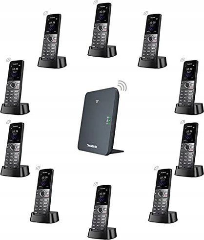 Telefon pa tel Yealink W73H IP DECT, ekran 1.8" me ngjyra, HD Voice, i zi