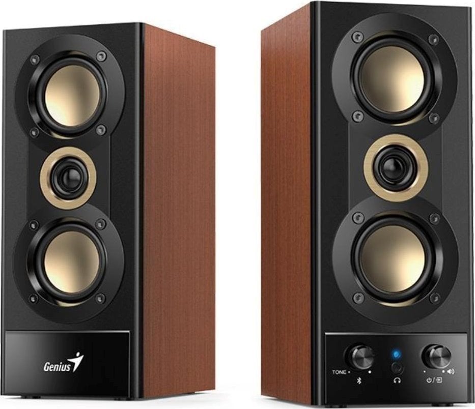 Altoparlantë PC Genius SP-HF800BT, 2.0, 20W, Bluetooth, kafe