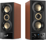 Звучници за PC Genius SP-HF800BT, 2.0, 20W, Bluetooth, кафеави