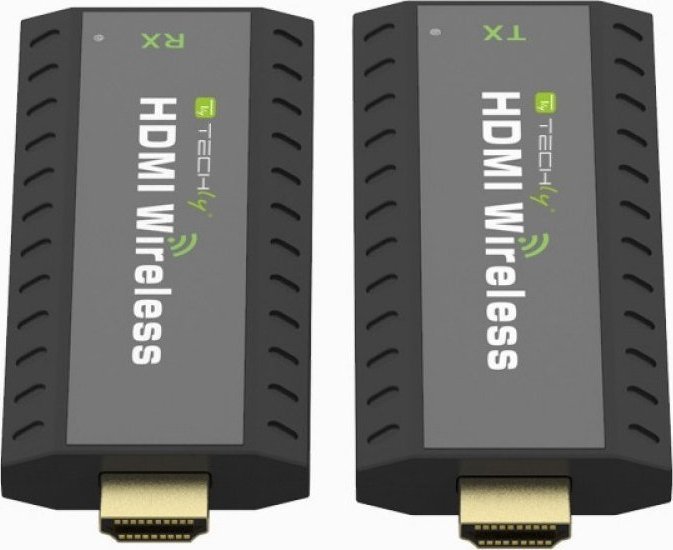 Extender AV Techly IDATA HDMI WL53, transmetues dhe marrës HDMI pa kabllo, i zi