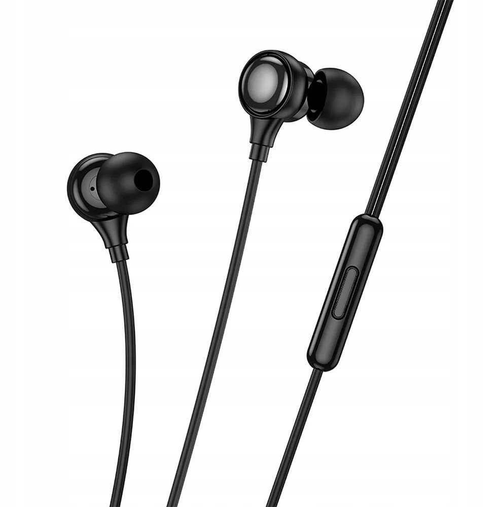 Kufje me tel Hoco M116, 3.5 mm, me mikrofon, të zeza