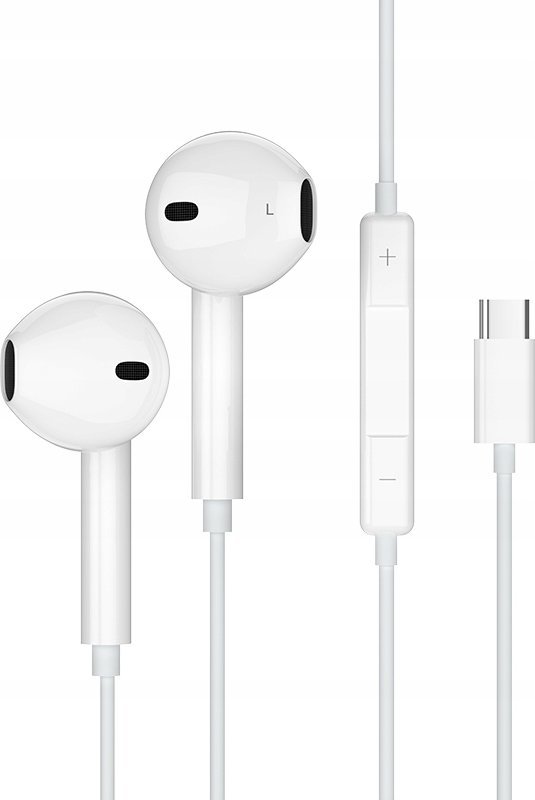 Kufje in-ear Jellico EP2A, me kabëll USB-C, me mikrofon, të bardha
